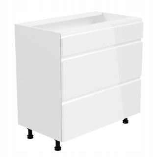 Kuchynská skrinka - Spodná skrinka 80 Aspen D80S3 White Gloss Gała