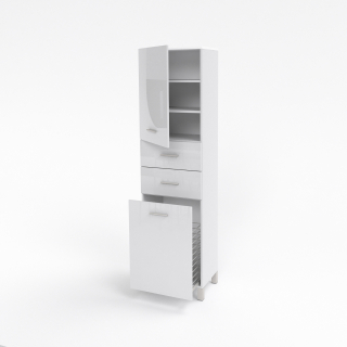 Skrinka do kúpeľne - Kúpeľňa s umývadlom, police, malá kúpeľňa