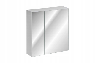 Skrinka do kúpeľne - Kúpeľňa so zrkadlom 60 cm frézovaná biela