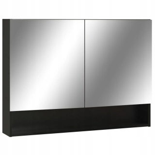 Skrinka do kúpeľne - Gloss Skrint + Washbasin 80 Valvex Black Battery