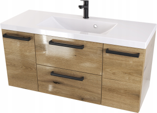 Skrinka do kúpeľne - Kúpeľňa s podkrovím 100 cm Washbasin - lesk