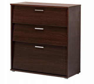 Botník do predsiene - Topánky skrinka 80 cm 3 klapky Wenge B1