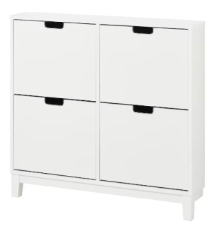 Botník do predsiene - Skrinka na topánky Ikea 96 x 90 x 17 cm biela