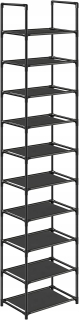 Botník do predsiene - Skladací stojan na skrinku topánok 173x45x28 čierna