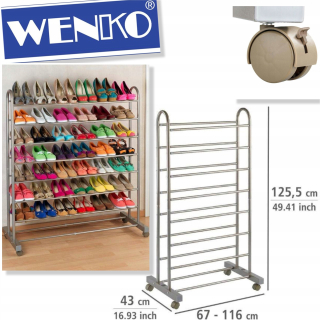 Botník do predsiene - Topánky skrinka wenko 43 x 126 x 116 cm kov