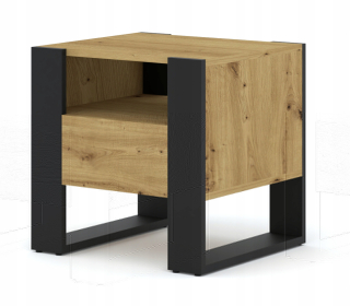Nočný stolík - Mondi nočný stolík 48 cm zásuvky dubový remeselník