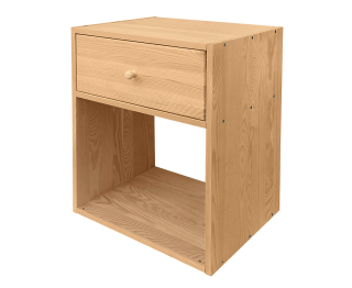 Nočný stolík - Nenatretý drevený nočný stolík