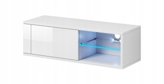 Skrinka pod TV - Mikado Sada šatníka 130 cm + hrudník 150 cm biely