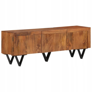 Skrinka pod TV - Kabinet pre televíziu, 140x30x45 cm, Solid Mango Wood