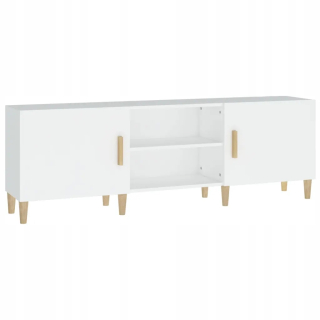 Skrinka pod TV - TV skrinka, biela, 150x30x50 cm, drevený materiál
