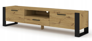 Skrinka pod TV - Nuka TV Cabinet 200 cm dubový remeselník