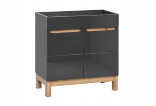 Skrinka do kúpeľne - Skrinka pod umývadlom 80 cm Bali Gray Gloss