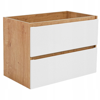 Skrinka do kúpeľne - Skrinka pod umývadlom 80 cm Monako Oak White 821