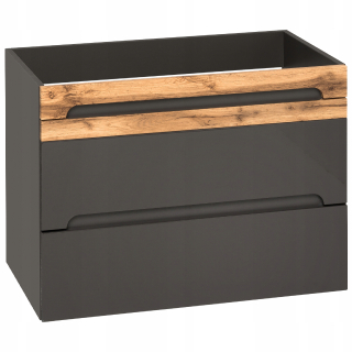 Skrinka do kúpeľne - Skrinka pod Washbasin 80cm Galaxy Graphite 824 Záves