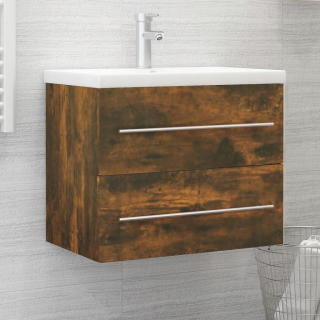 Kúpeľňové zostava nábytku - Skrinka pod umývadlom, Smoky Oak, 60x38,5x48 C