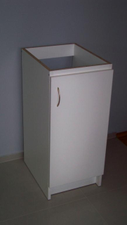 Biely umývadlo skrinka 40x50 cm pod veľkosťou