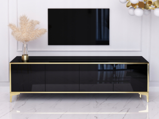 Skrinka pod TV - Monaco RTV Cabinet for TV, Golden Legs Chrome