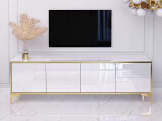 Skrinka pod TV - Monako RTV skrinka pre televíziu, Golden Chrome Legs