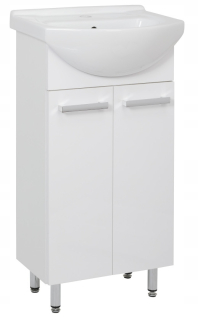 Skrinka do kúpeľne - Lupo White Stocket Cabinet s 50 cm umývadlom