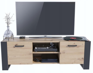 Skrinka pod TV - Kabinet RTV Table Alba Bis 150 cm Artisan-Czarny