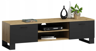 Skrinka pod TV - Kabinet RTV Table Klara Bis Artisan-Czarny Loft