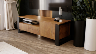 Skrinka pod TV - RTV šatník kabinet Kaja Oak Retro Loft 152 cm