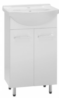 Skrinka do kúpeľne - Skrinka + Astor Lupo Biała Washbasin 50 nôh