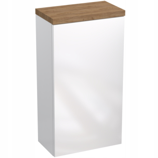 Skrinka do kúpeľne - 35 cm visí biely lesk visiaci skrinka