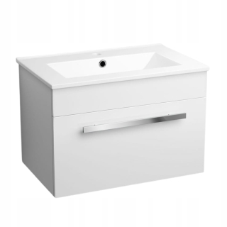 Skrinka do kúpeľne - Závesná skrinka s Avon Washbasin 60 cm biely lesk