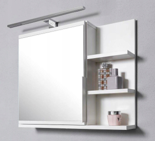 Skrinka do kúpeľne - Kúpeľňa s bielym leskom s bielym leskom 80 cm