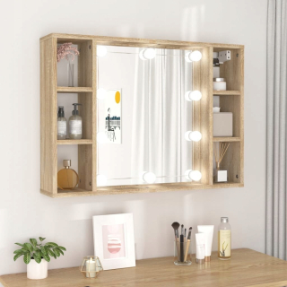 Toaletný stolík - Vidaxl Daysl Sonoma 76 x 55 x 15 cm podsvietenia