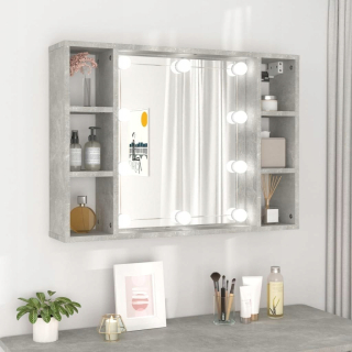 Toaletný stolík - Vidaxl toaletný stolík betón 76 x 55 x 15 cm podsvietenia