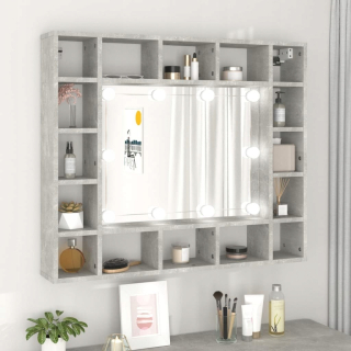 Toaletný stolík - Vidaxl toaletný stolík betón 91 x 76,5 x 15 cm podsvietenia