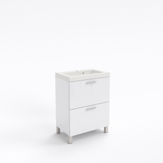 Skrinka do kúpeľne - GABI 60 cm biela mäkká kabinet gabi