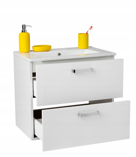 Kúpeľňové zostava nábytku - Skrinka s predným leskom 60 x 42 Washbasin