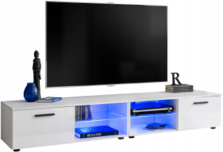 Skrinka pod TV - Skrinky RTV Blalass biely predný lesk T32-200 cm