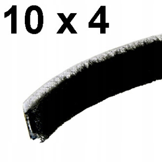 Vetňoval vetvu tesnenia 10x4 čierny x12m
