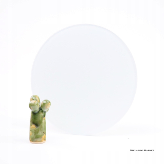 Matné biele sklo, koleso - FI 50 cm