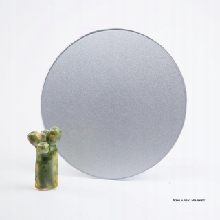 Hliníkové okrúhle sklo Lacobel, koleso - FI 60 cm