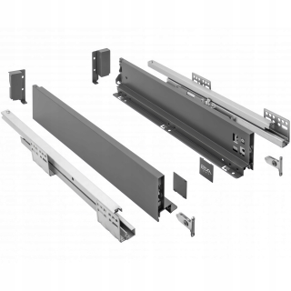 Kuchynské zasuvky - Axis Pro Push zásuvka na otvorenie antracitu L300 H84
