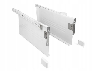 Zásuvkové výsuvy - Kovový box vysoký H-150 L-400 mm zásuvka biela bankomat