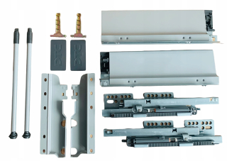 Kuchynské zasuvky - Zásuvka Systembox TB10 L-500 mm vysoká šedá amix