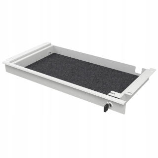 Kancelársky stôl - Zásuvka pod vrcholom notebooku - Arceo 50 cm biela