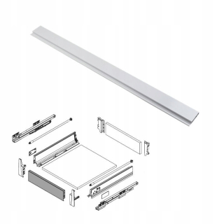 Kuchynské zasuvky - Zásuvka vo vnútri, sivý predný panel amix L-1100 mm