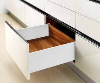 Kuchynské zasuvky - Vysoká biela zásuvka H172 400 mm Amix Slim Box