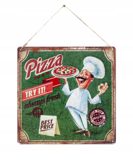 Plaketa pizza dekorácia dekorácia prívesok záhradný dom