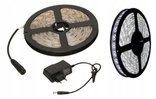 Osvetlenie nábytku - Páska 300 LED biely LED pásik s napájaním CP