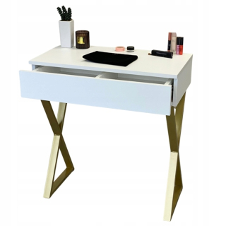 Toaletný stolík - Toaletný stolík Meblano White Mat 75 x 80,5 x 40 cm