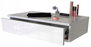 Toaletný stolík - Lustragla -Lustragla -Lustragla -biała Gloss 75 x 16 x 40 cm