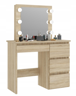 Toaletný stolík - Martigo toaletný stolík plus Sonoma Mat 94 x 75 x 43 cm podsvietenia